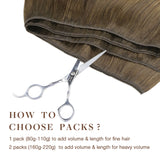Caramel Blonde Balayage (4/27/4) Sew-In Weft Hair Extensions (80g-110g) – 100% Remy Human Hair by GOO GOO Hair.