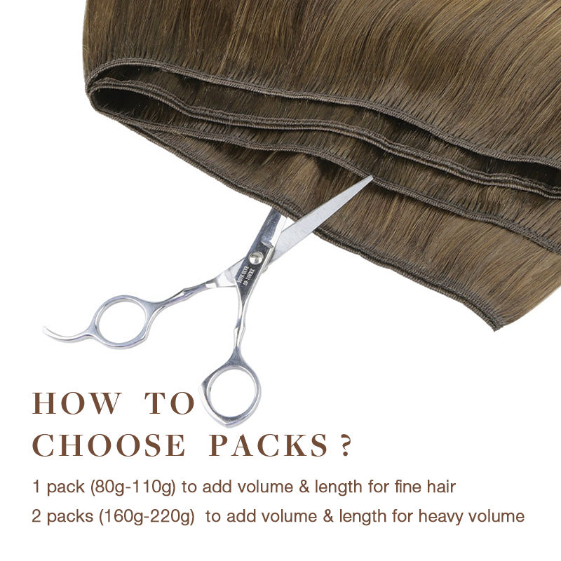 Caramel Blonde Balayage (4/27/4) Sew-In Weft Hair Extensions (80g-110g) – 100% Remy Human Hair by GOO GOO Hair.