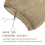 Natural Blonde Balayage (18ET90A) Sew-In Weft Hair Extensions (80g-110g) – 100% Remy Human Hair.