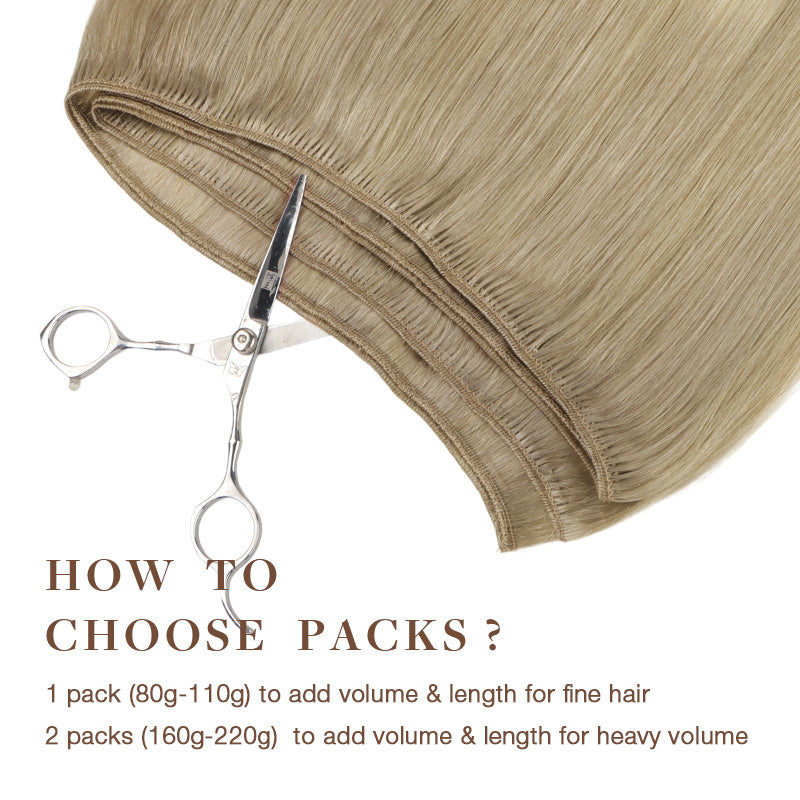 Natural Blonde Balayage (18ET90A) Sew-In Weft Hair Extensions (80g-110g) – 100% Remy Human Hair.