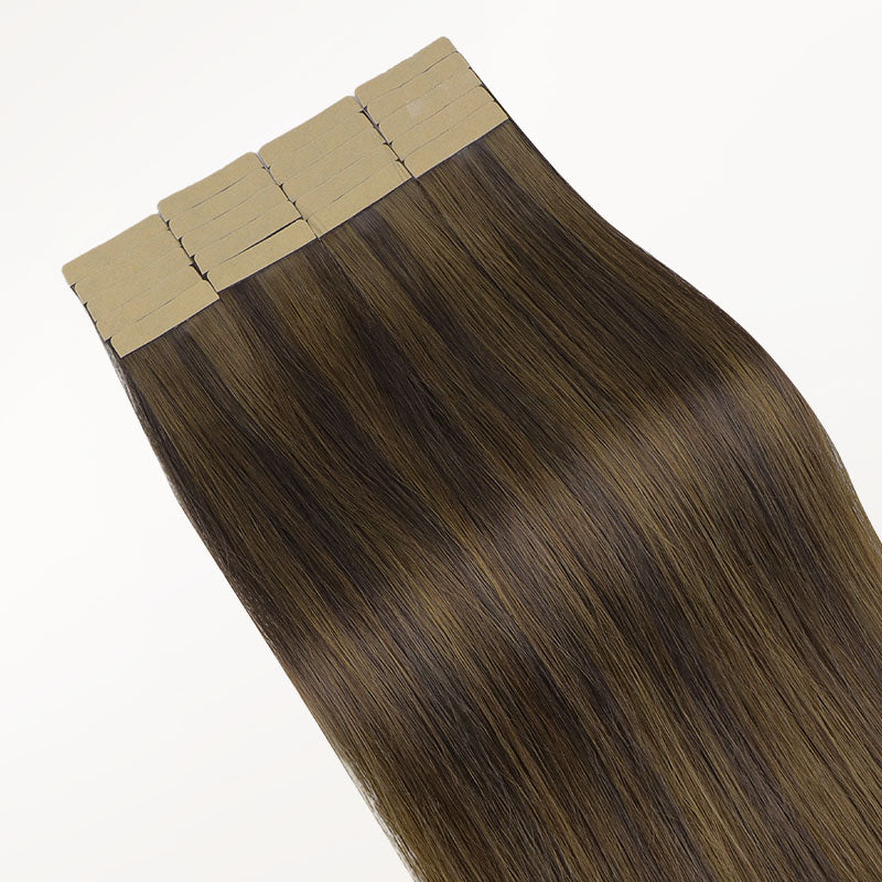 Tape-Ins Hair Extensions Highlights – 100% Remy Human Hair.