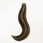 Chestnut Brown Balayage (2/6) Tape-Ins 50g – 100% Remy Human Hair.