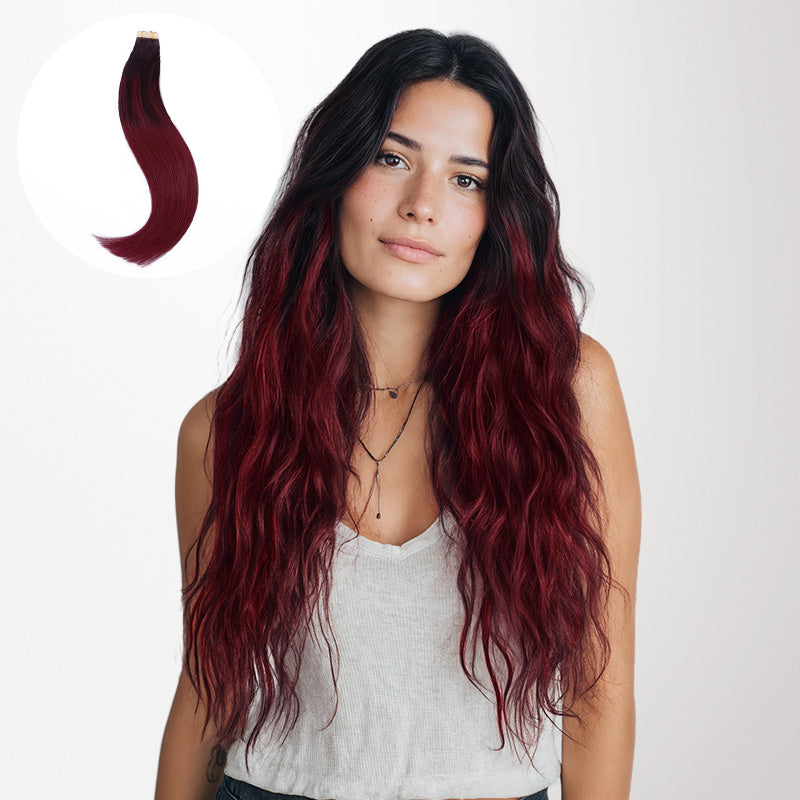 Tape-Ins Hair Extensions Balayage – 100% Remy Human Hair.