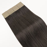 Mocha Brown (1C) Tape-Ins 50g – 100% Remy Human Hair.