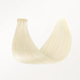 Platinum Blonde (60A) Tape-Ins 50g – 100% Remy Human Hair.