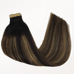 Tape-Ins Hair Extensions Balayage – 100% Remy Human Hair.