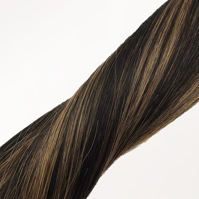 Natural Black Balayage (1B/6/1B) Tape-Ins 50g – 100% Remy Human Hair.