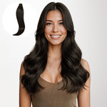 Dark Brown (2) Tape-Ins 50g – 100% Remy Human Hair.