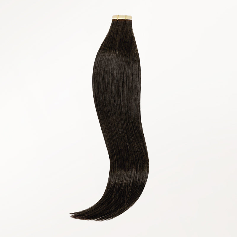 Dark Brown (2) Tape-Ins 50g – 100% Remy Human Hair.