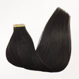 Natural Black (1B) Tape-Ins 50g – 100% Remy Human Hair.