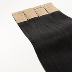 Natural Black (1B) Tape-Ins 50g – 100% Remy Human Hair.