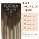 Clip in Hair Extensions 150g