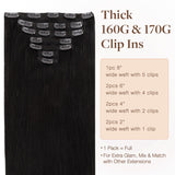 Clip in Hair Extensions 150g