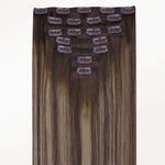 Honey Blonde Balayage (4/26/4) Classic Clip-Ins (150g-170g) – 100% Remy Human Hair.