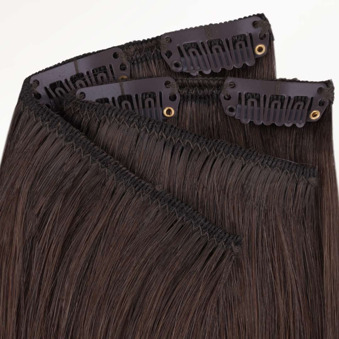 Light Brown (2A) Classic Clip-Ins (150g-170g) – 100% Remy Human Hair.