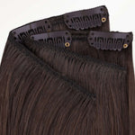 Light Brown (2A) Classic Clip-Ins (150g-170g) – 100% Remy Human Hair.