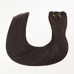 Mocha Brown (1C) Classic Clip-Ins (150g-170g) – 100% Remy Human Hair.
