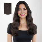Mocha Brown (1C) Classic Clip-Ins (150g-170g) – 100% Remy Human Hair.