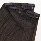 Mocha Brown (1C) Classic Clip-Ins (150g-170g) – 100% Remy Human Hair.