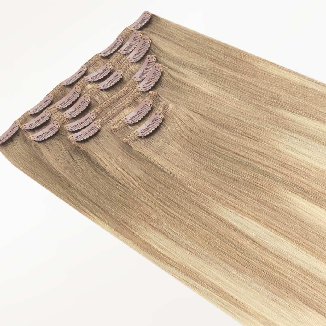 Natural Blonde Balayage (18ET90A) Classic Clip-Ins (150g-170g) – 100% Remy Human Hair.