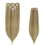 Light Blonde Highlights (16/22A) Classic Clip-Ins (150g-170g) – 100% Remy Human Hair by GOO GOO Hair.