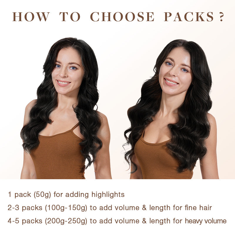 Jet Black (1) Invisi Edge Tape-Ins 50g – 100% Remy Human Hair by GOO GOO Hair.