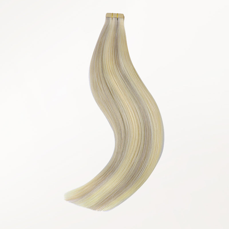 Ash Blonde Highlights (17A/60A) Tape-Ins 50g – 100% Remy Human Hair.