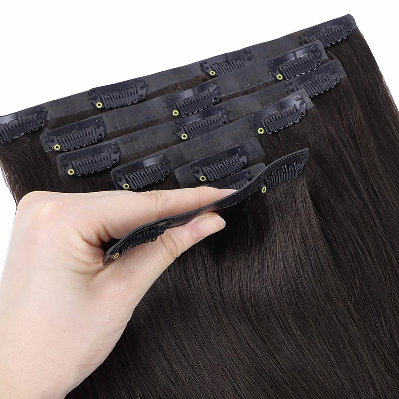 Seamless Clip-Ins – 100% Remy Human Hair.