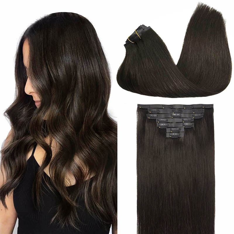 Seamless Clip-Ins – 100% Remy Human Hair.