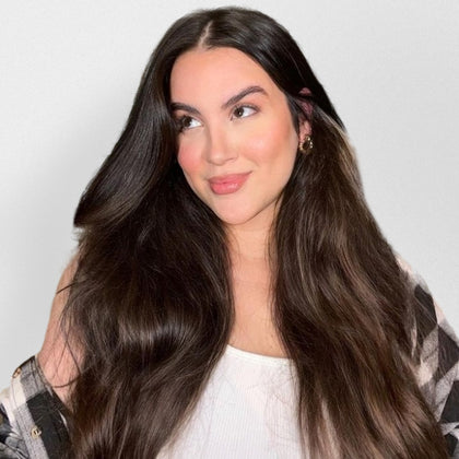 Classic Clip-Ins Hair Extensions Black Tone_100% Remy Human Hair.