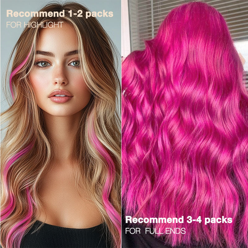 Hot Pink Color Tape-Ins (25g-30g) – 100% Remy Human Hair.