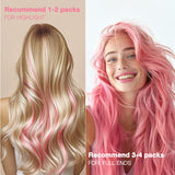 Peach Pink Color Tape-Ins (25g-30g) – 100% Remy Human Hair.