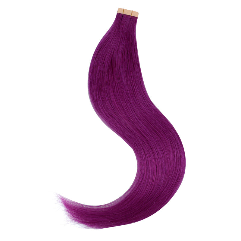 Violet Color Tape-Ins (25g-30g) – 100% Remy Human Hair.