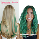 Green Color Tape-Ins (25g-30g) – 100% Remy Human Hair.