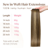 Caramel Blonde Balayage (4/27/4) Sew-In Weft Hair Extensions (80g-110g) – 100% Remy Human Hair by GOO GOO Hair.