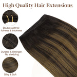 Dark Brown Balayage (2/6/2) Sew-In Weft Hair Extensions (80g-110g) – 100% Remy Human Hair.