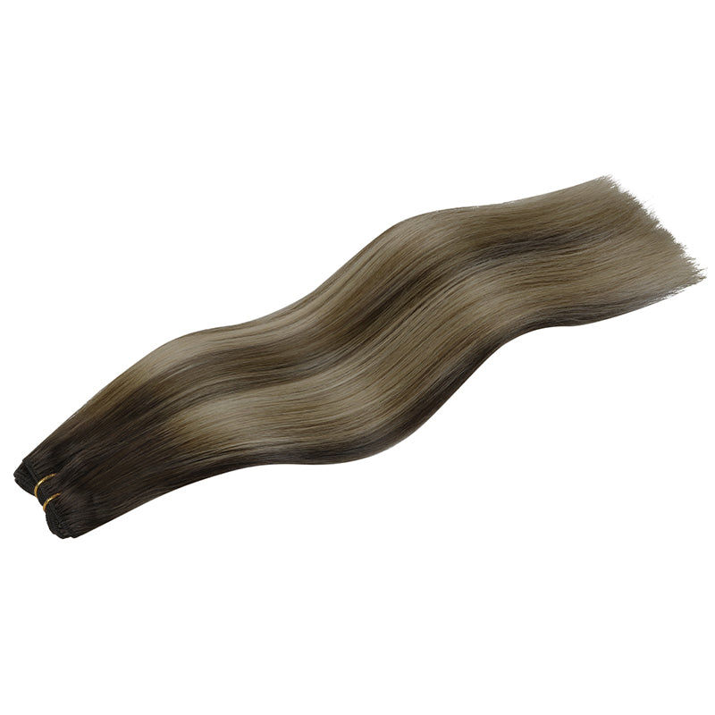 Honey Blonde Balayage (4/26/4) Sew-In Weft Hair Extensions (80g-110g) – 100% Remy Human Hair.