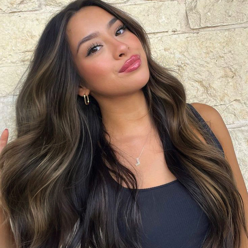 Dark Brown Balayage (2/6/2) I-Tip Hair Extensions 50g – 100% Remy Human Hair.