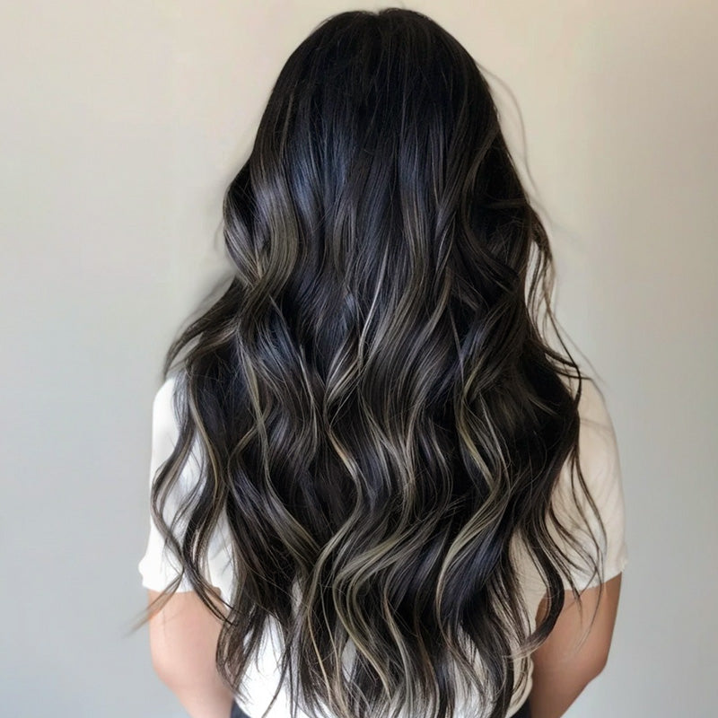 Black to Light Blonde Balayage (1B/16/1B) I-Tip Hair Extensions 50g – 100% Remy Human Hair.