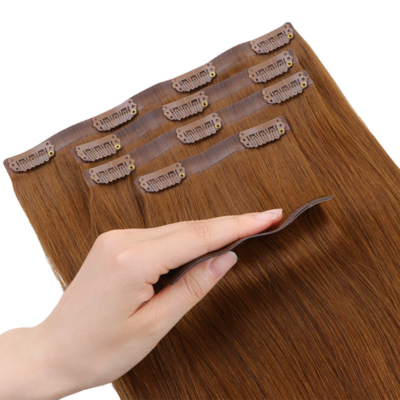 Copper (350) Seamless Clip-Ins (130g-150g) – 100% Remy Human Hair by GOO GOO Hair.