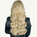 Light Blonde Highlights (16/22A) Sew-In Weft Hair Extensions (80g-110g) – 100% Remy Human Hair by GOO GOO Hair.