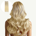 Platinum Blonde Balayage (17/22/60) Sew-In Weft Hair Extensions (80g-110g) – 100% Remy Human Hair.
