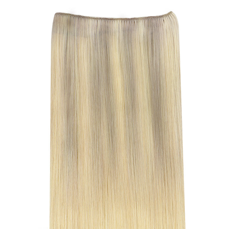 Platinum Blonde Balayage (17/22/60) Sew-In Weft Hair Extensions (80g-110g) – 100% Remy Human Hair.