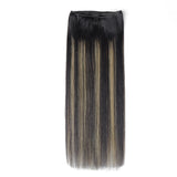 Black to Light Blonde Balayage (1B/16/1B) Sew-In Weft Hair Extensions (80g-110g) – 100% Remy Human Hair.