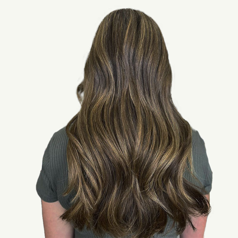 Natural Black Balayage (1B/6/1B) Sew-In Weft Hair Extensions (80g-110g) – 100% Remy Human Hair by GOO GOO Hair.