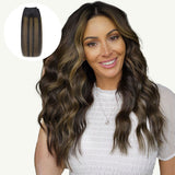 Natural Black Balayage (1B/6/1B) Sew-In Weft Hair Extensions (80g-110g) – 100% Remy Human Hair by GOO GOO Hair.
