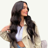 Dark Brown (2) Sew-In Weft Hair Extensions (80g-110g) – 100% Remy Human Hair by GOO GOO Hair.