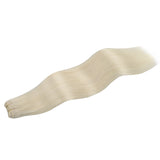 Platinum Blonde (60A) Sew-In Weft Hair Extensions (80g-110g) – 100% Remy Human Hair.