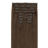 18" Platinum Blonde Balayage (17/22/60) Double Drawn Clip in 160g – 100% Remy Human Hair.