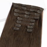 18" Platinum Blonde Balayage (17/22/60) Double Drawn Clip in 160g – 100% Remy Human Hair.